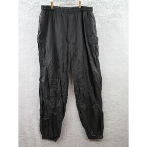 Vintage DISCUS Track Pant Men's Large Black Nylon Windbreaker Swishy